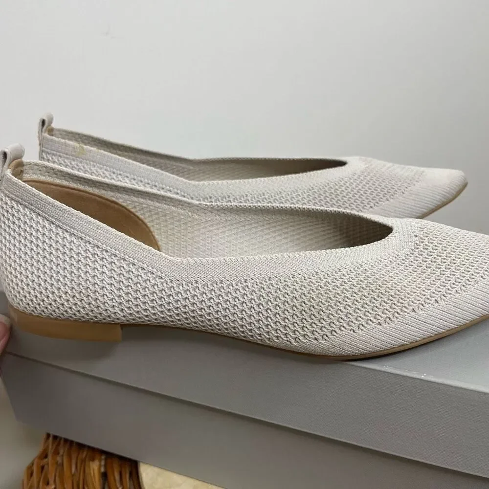 Everlane Gray 40 Hour Reknit Point Flats Pointed Knit‎ Comfort Box 7 Career Box